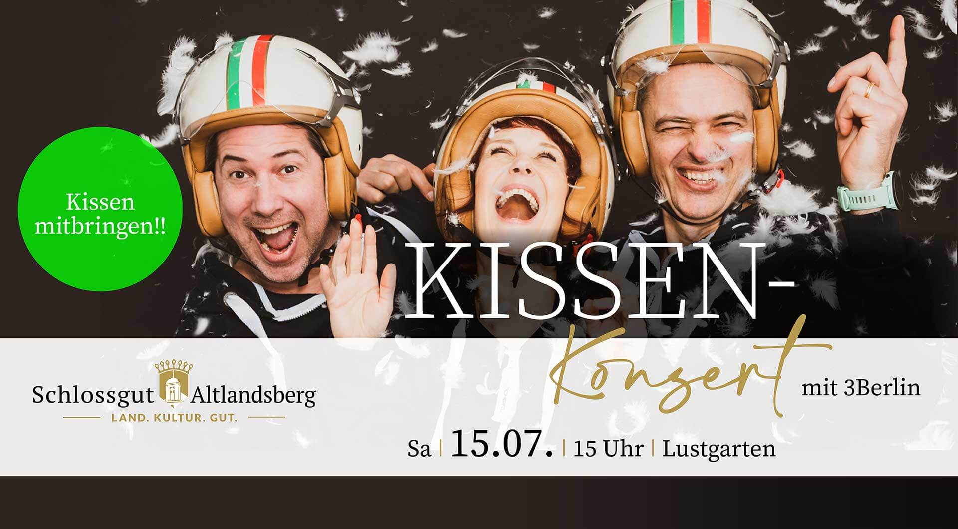 Kissen-Konzert im Schlossgut Altlandsberg am 15.07.2023 15 Uhr im Lustgarten